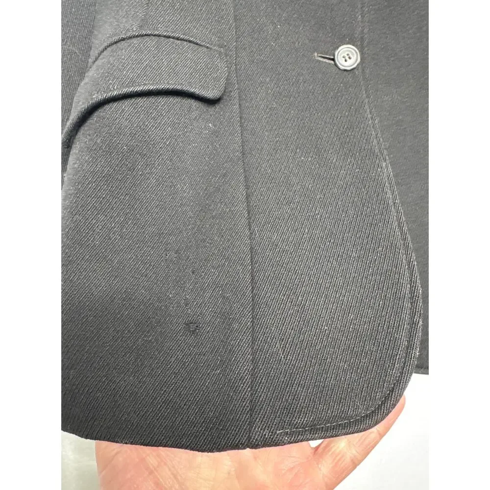 Vintage 1970s-80s Caldene Black Wool Riding Blazer Red Lined Small